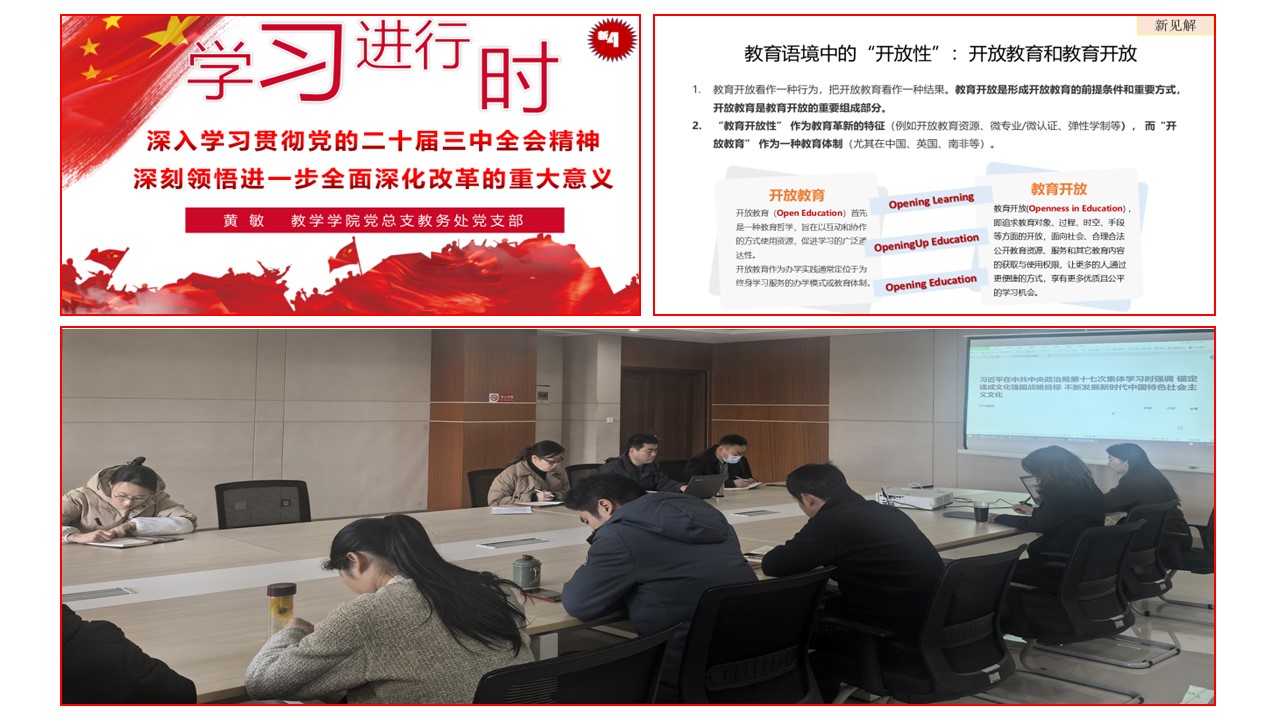 教学学院党总支教务处党支部开展11月政治理论学习暨主题党日活动